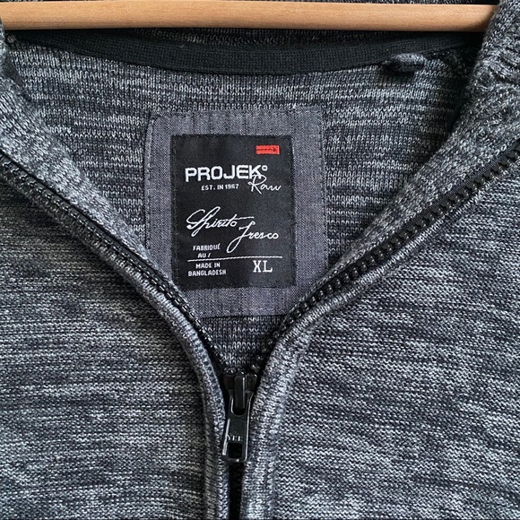 Projeck Raw Grey Melange Zip Up Hoodie - Picture 2 of 8